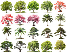 高清树木花卉绿植免抠贴图   