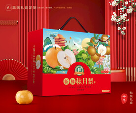 秋月梨礼盒 梨包装