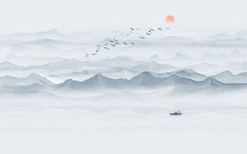 水墨意境山水画