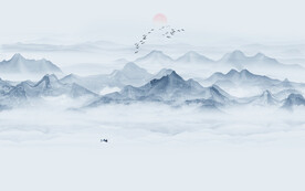 水墨意境山水画