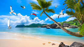 大海沙滩热带海岛