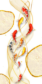 九鱼图 软膜天花吊顶