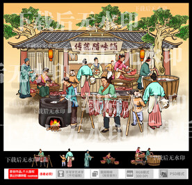 古代插画壁画