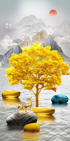 轻奢发财树玄关