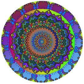 圆形教堂玻璃图案贴图