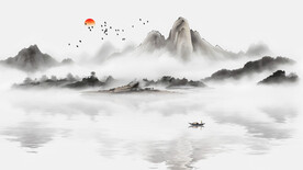 风景山水意境装饰画