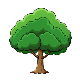 矢量植物一颗茂盛的大树