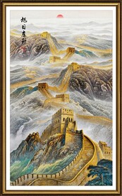 竖幅长城玄关画