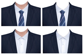男西装领带证件照衣服素材
