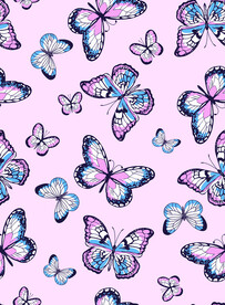 数码印花  蝴蝶  