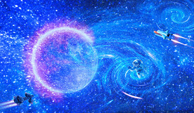 蓝色星空软膜背景