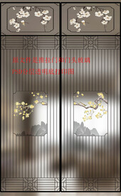 高清分层透明底推拉门玻璃打印图