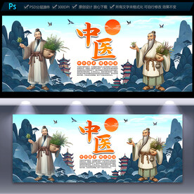 中医馆文化墙海报