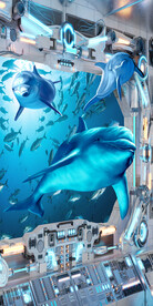 海底世界鱼群3D玄关
