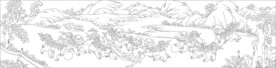 白描狮子 