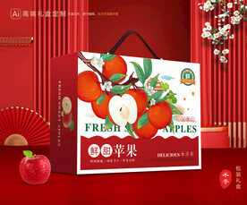 苹果包装 红富士礼盒