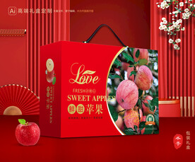 苹果包装 红富士礼盒