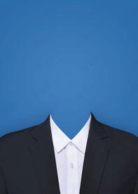 证件照 黑西装白衬衫