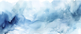 蓝色水彩水墨背景