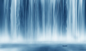 流水生财瀑布山水幕墙