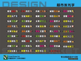 超市发光字全套