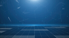 蓝色简约科技背景AE模板