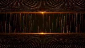 4k金色线条粒子舞台背景AE