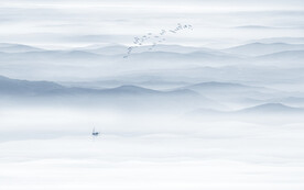 抽象水墨山水画背景墙