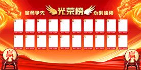 销售光荣榜展板