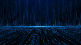 4k蓝色粒子光线背景AE模板