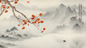 意境中式山水花鸟