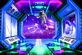 网红太空主题背景