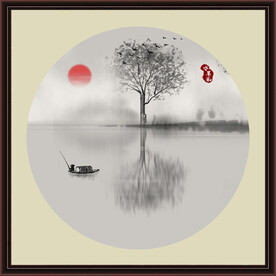 水墨山水无框画