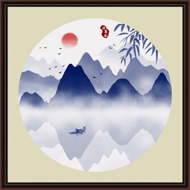 水墨山水无框画