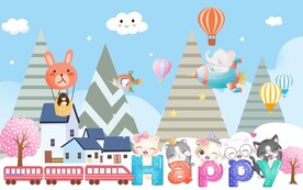 卡通儿童背景墙图片