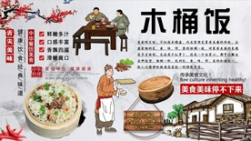 木桶饭背景墙