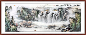 客厅画山水国画