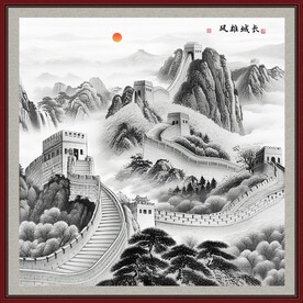 万里长城国画