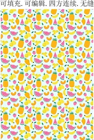 夏日水果图案 服装印花