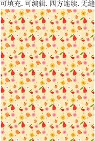 水果花卉图案  服装印花