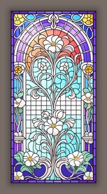 教堂蒂凡尼彩绘玻璃艺术图案