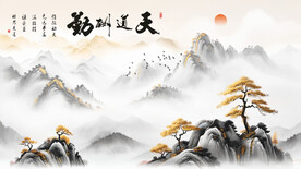  水墨山水意境画