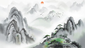 中国风山水背景