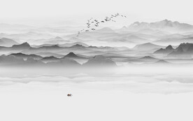 水墨画山水风景画