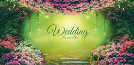 森系绿色婚礼背景