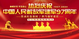 八一建军节展板