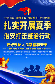 夏季治安宣传海报