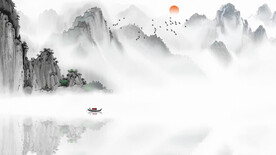 山水意境风景背景