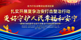 夏季治安打击整治行动宣传展板