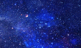 蓝色宇宙星空背景墙